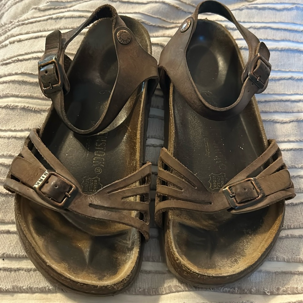 Birkenstock Sandals RARE Leather Sz 37
